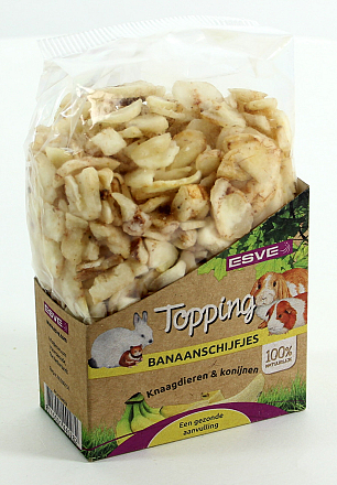 ESVE Topping Banaanschijfjes Knaagdier 180 gr