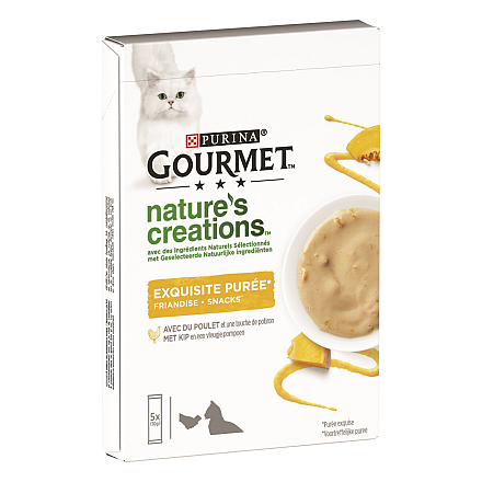 Gourmet Nature's Creations Puree Kip/Pompoen 5 x 10 gr