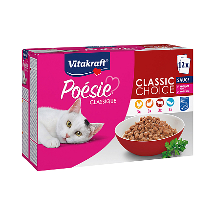 Vitakraft kattenvoer Poésie Classique Sauce MSC 12 x 85 gr