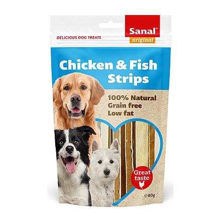 Sanal Chicken & Fish Strips 80 gr