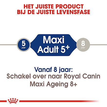 15 + 3 kg Royal Canin hondenvoer Maxi Adult 5+