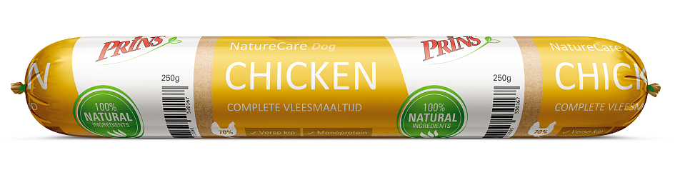 Prins hondenvoer NatureCare Chicken 250 gr